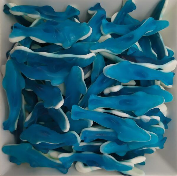 Tiburones azul brillo