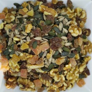 Mezcla frutos secos ensalada con Nueces