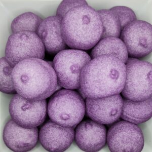 Bolas violetas espumas dulces 10 unidades