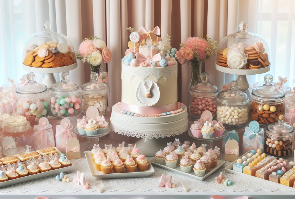 Cómo crear una mesa de chuches para un bautizo