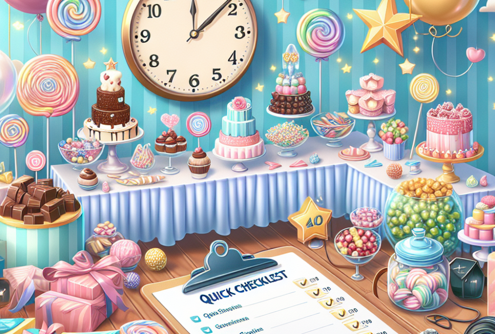 Checklist exprés para montar una mesa dulce infantil en 2 horas