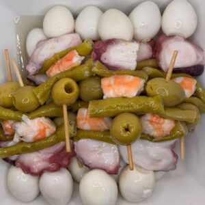 GILDA LANGOSTINO PULPO HUEVO DE CODORDIZ